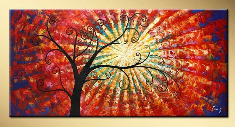 Abstract Tree Modern oil painting-in Painting & Calligraphy from ...
