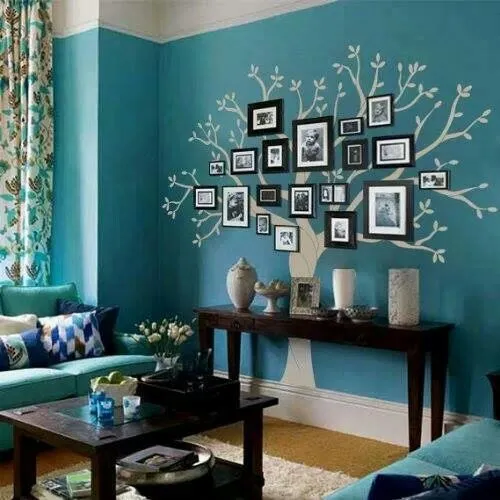 Arbol genealógico con fotos en pared | Árboles casa | Pinterest