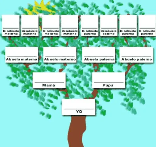 Un árbol genealógico para llenar - Imagui