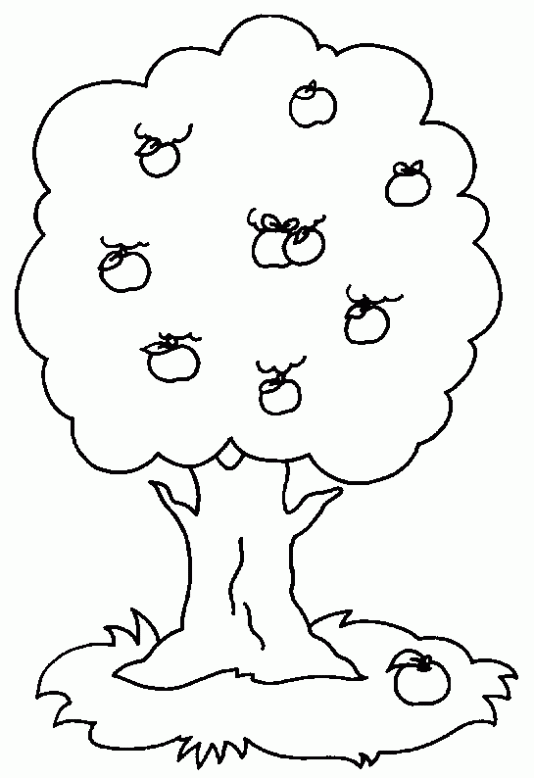 Arboles con manzanas para colorear - Imagui Arboles con manzanas para colorear - Imagui