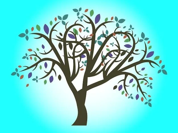 Árbol Naturaleza colorido vector ramas | Descargar Vectores gratis