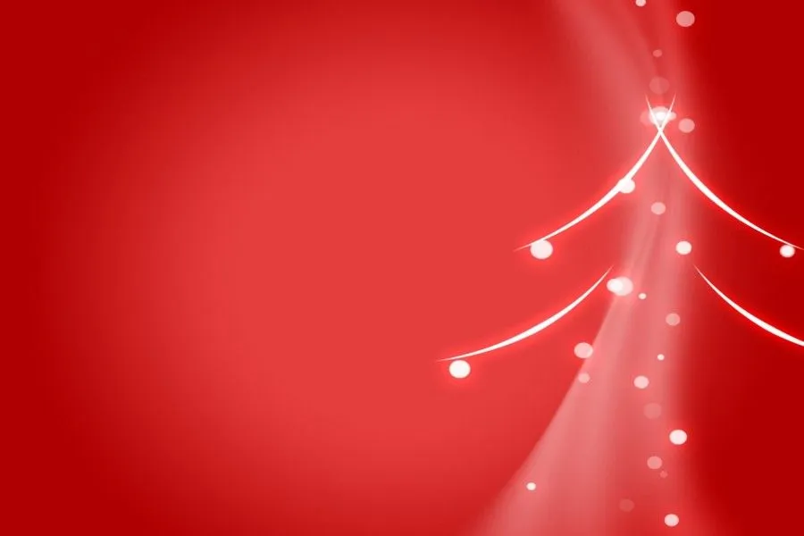 Árbol de Navidad abstracto sobre fondo rojo (73386)