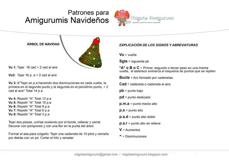 Árbol de Navidad Amigurumi ~ Patrón Gratis en Español | Amigurumi ...