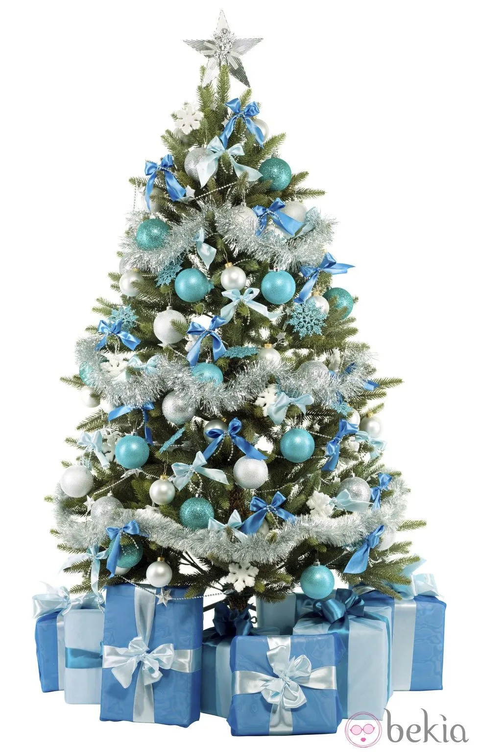Árbol de Navidad azul y plata: Árboles de Navidad: ideas de ...