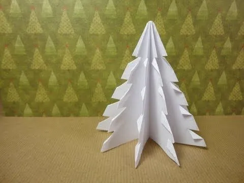 Cómo hacer un Árbol de Navidad con un cuadrado de papel (Tutorial ...