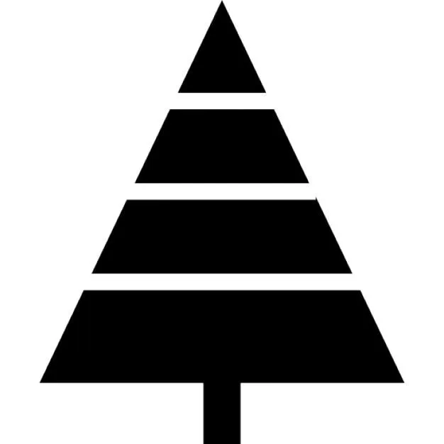 árbol de Navidad de forma triangular con líneas decorativas ...