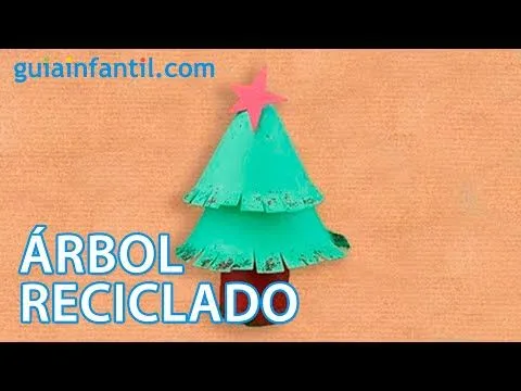 Árbol de Navidad. Manualidad reciclada para niños - YouTube