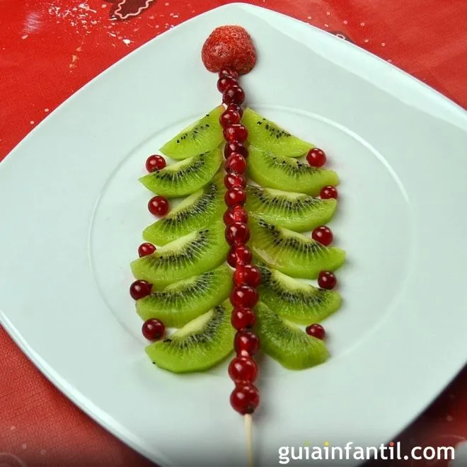 Árbol de Navidad tropical con frutas. Receta para niños - Ideas de ...