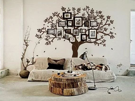 Árboles genealógico pintados en la pared - Imagui