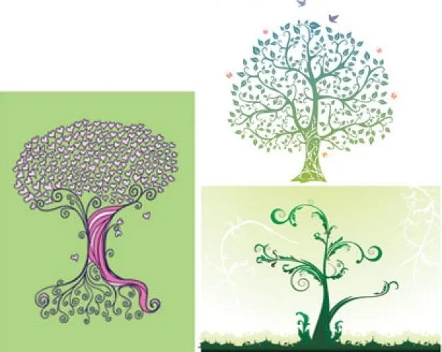 árboles ilustración vectorial | Descargar Vectores gratis