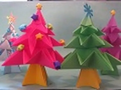 Cómo hacer un Arbolito de NAVIDAD en Origami - Floritere - 2011 ...