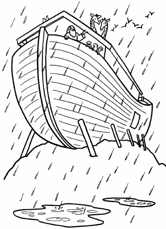 El Arca de Noé para colorear | Dibujos para Niños El Arca de Noé para colorear | Dibujos para Niños