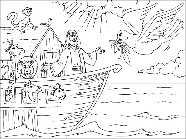 Dibujos para colorear de la historia del arca de noe - Imagui