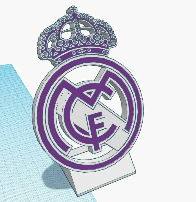 Archivo STL Escudo del Real Madrid con peana・Diseño para descargar y  imprimir en 3D・Cults