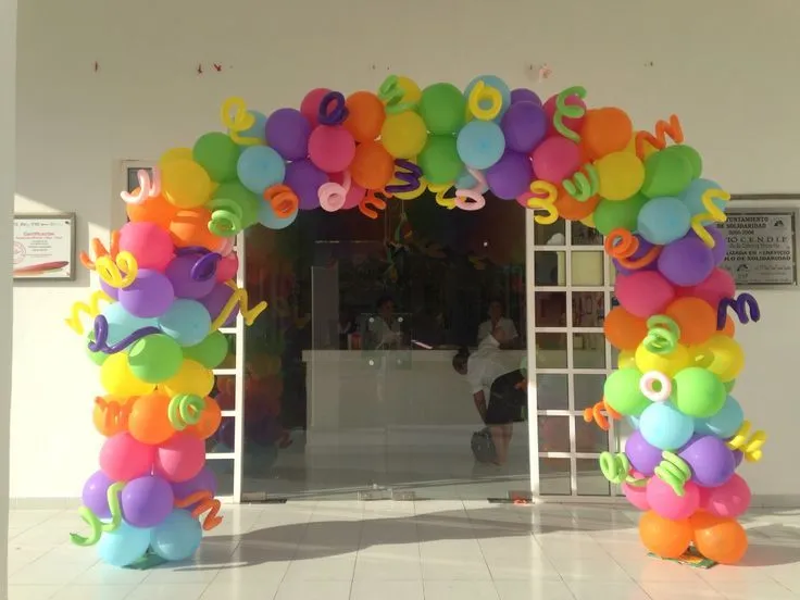 Rainbow arch balloon! Arco iris arco de globos, decoracion ...