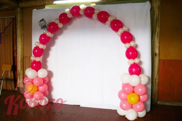 Arco de Hello Kitty con globos. #hello kitty #balloon #arch ...