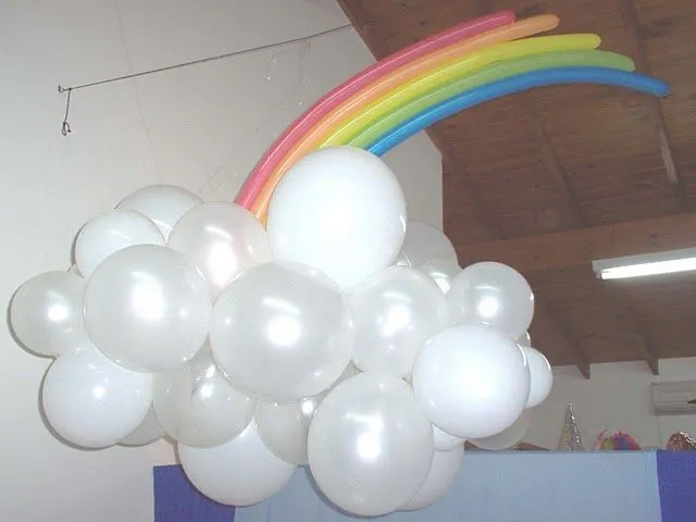 Arcoiris de globos - Imagui