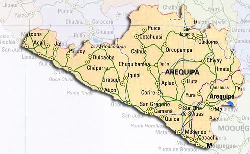 Mapa politico de arequipa - Imagui