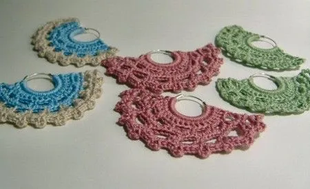 Como hacer aretes tejidos a crochet - Imagui | CROCHET | Pinterest