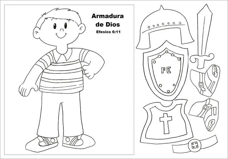 La armadura de dios para niños - Imagui
