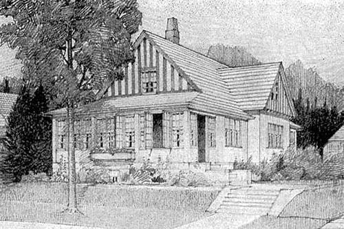 Arquitectura de Casas: Dibujo de casa clásica norteamericana