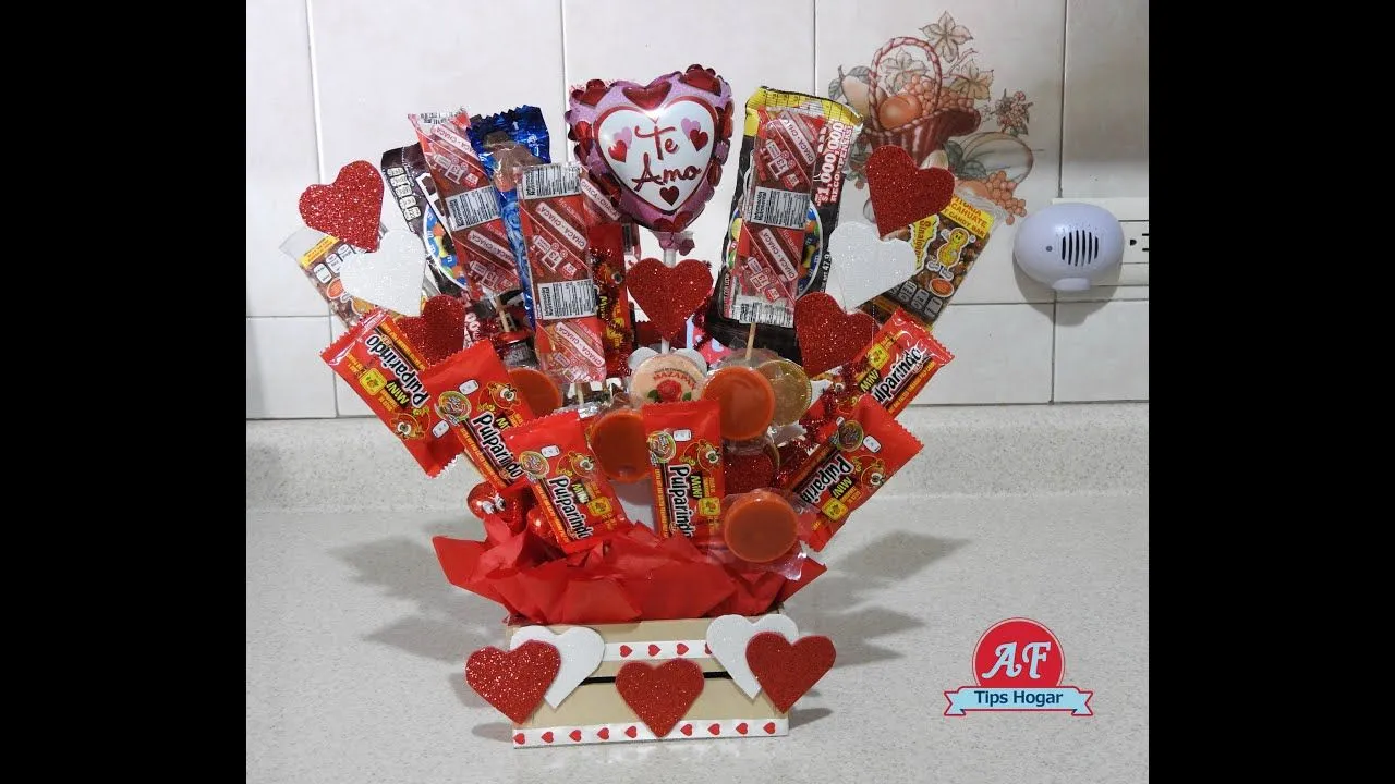 arreglo de dulces para san valentin - YouTube
