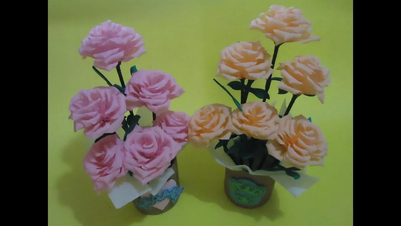 Arreglo floral con flores de papel | PumitaNegraArt