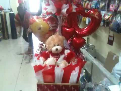 Arreglo hecho con globos para san valentin paso a paso by sd - YouTube