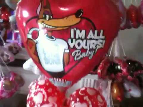 Arreglos con globos vistos en tienda - YouTube