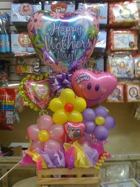 Decoraciónes para el dia de la madre con globos - Imagui