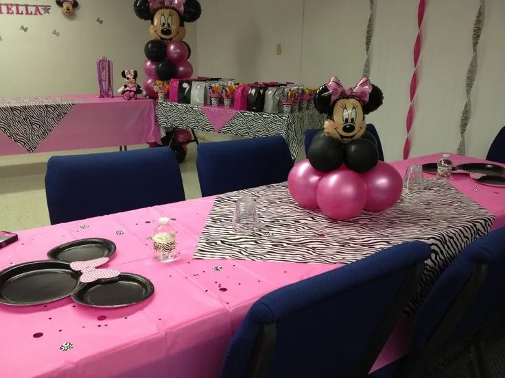 Zebra minnie mouse 1st birthday party on Pinterest | Dress Party ...
