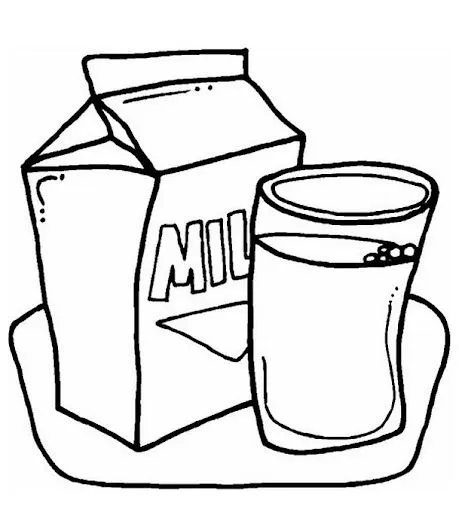 Dibujo de leche para pintar - Imagui