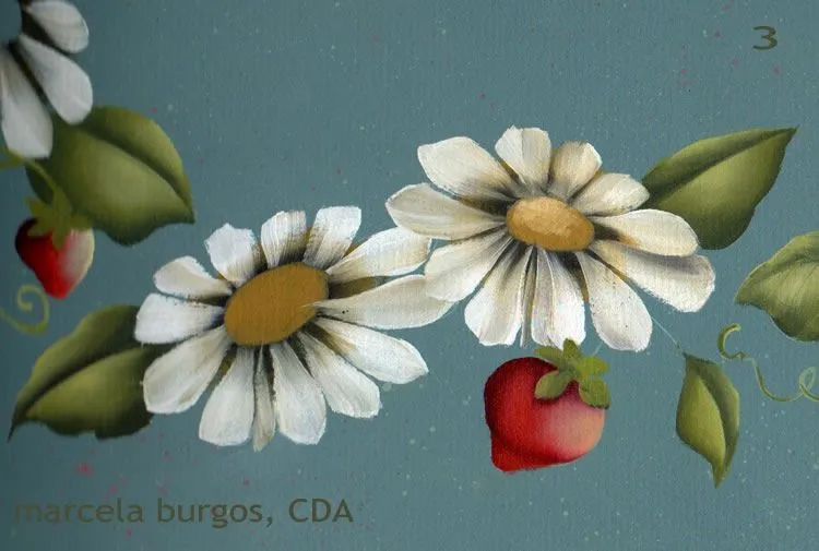 Art by Chela *: Como pintar margaritas