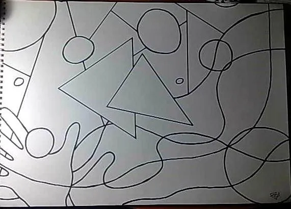 Dibujo abstracto con figuras geometricas - Imagui