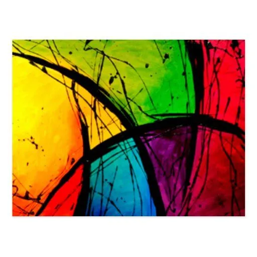 Pintura brillante enrrollada del arte abstracto tarjetas postales ... Pintura brillante enrrollada del arte abstracto tarjetas postales ...