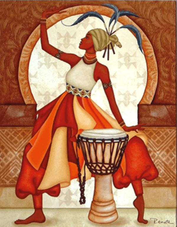 Pintura al oleo de mujeres africanas - Imagui