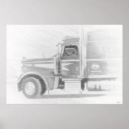 Dibujos a lapiz de camiones de carga - Imagui
