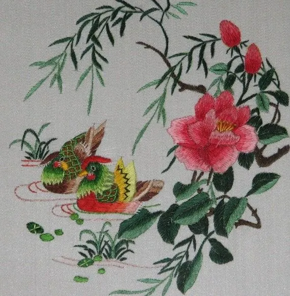 arte chino hecho a mano bordado de seda por handmadeembroidery51