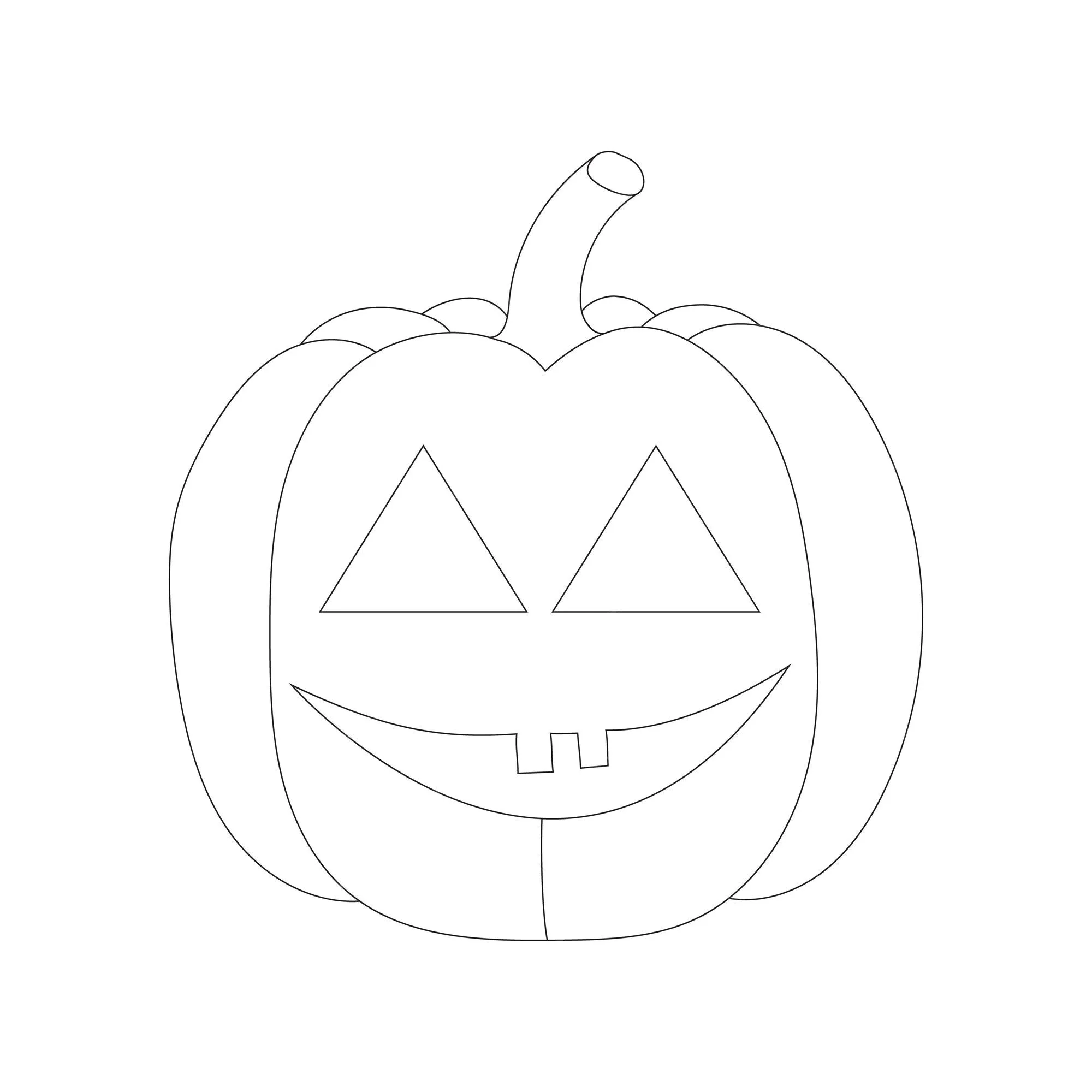 Arte lineal de calabaza de halloween | Vector Premium