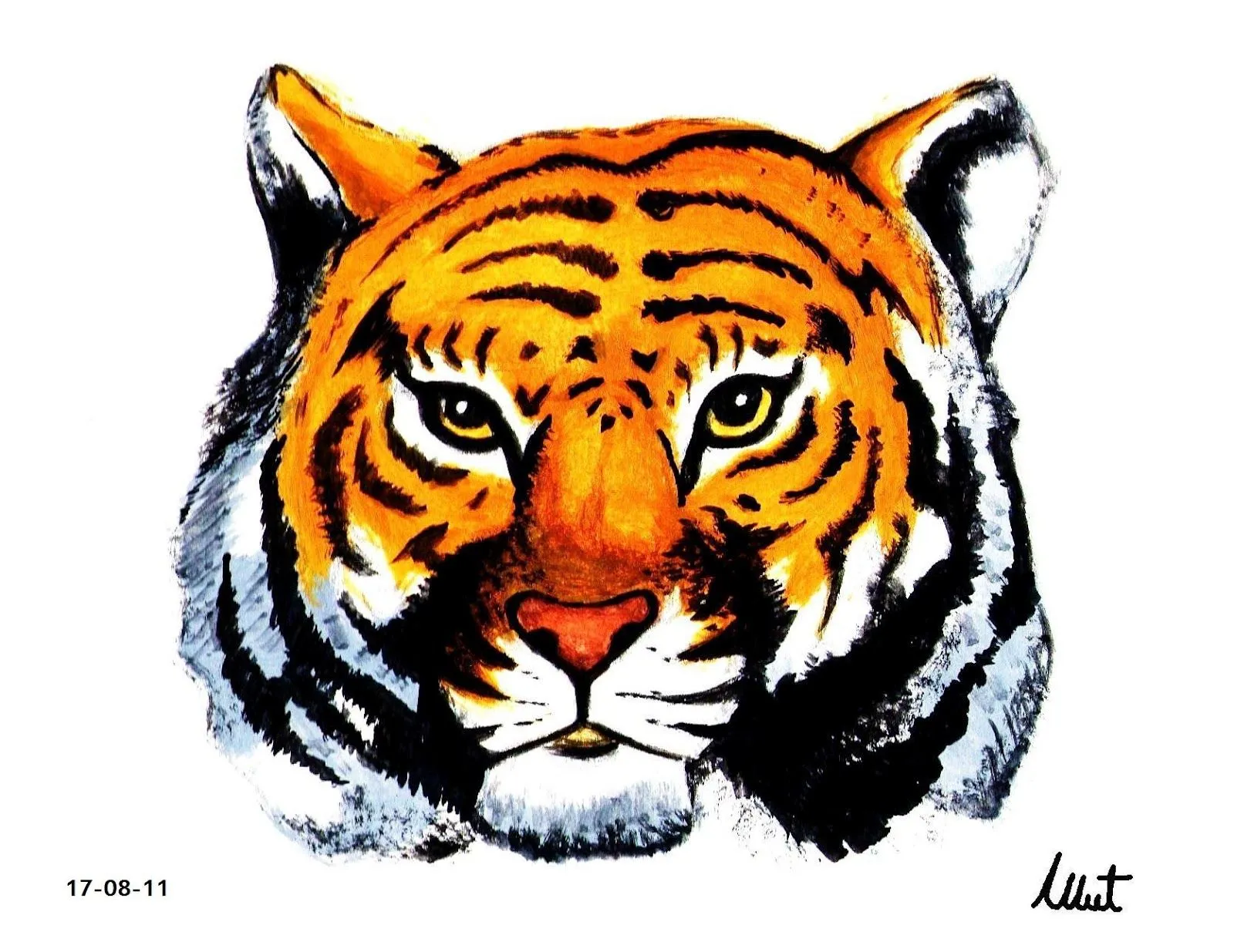 Arte Nadsat: Ejercicio realizado con gouache - Tigre Arte Nadsat: Ejercicio realizado con gouache - Tigre