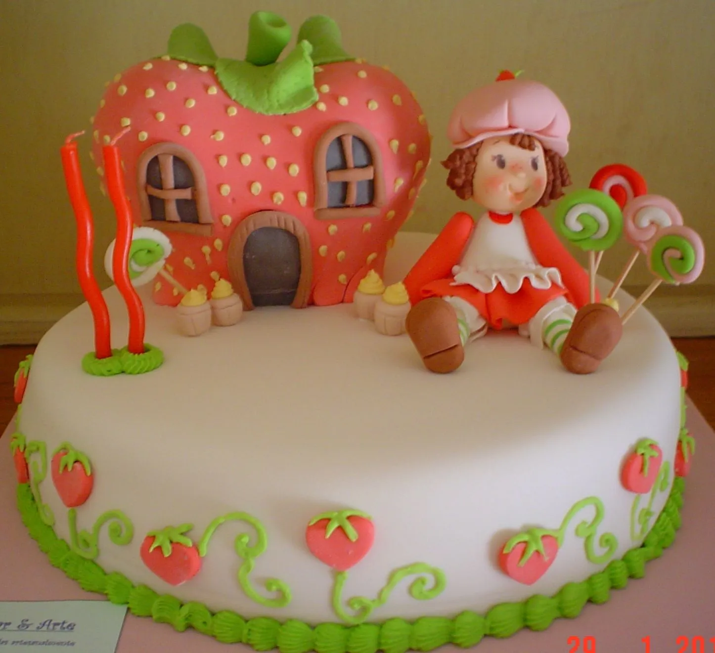 Azúcar & Arte: Torta Frutillitas (Strawberry Shortcake, Rosita ...