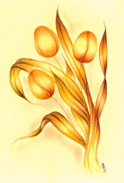 Artesanía y Diseño Adagio : Tulipanes y Lirios, pinturas en telas ...