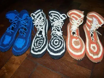 artesanias nambay: Sandalias tejidas en Crochet