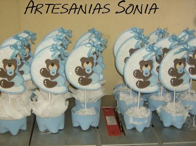 Artesanias Sonia: Centros de mesa para BABY SHOWER