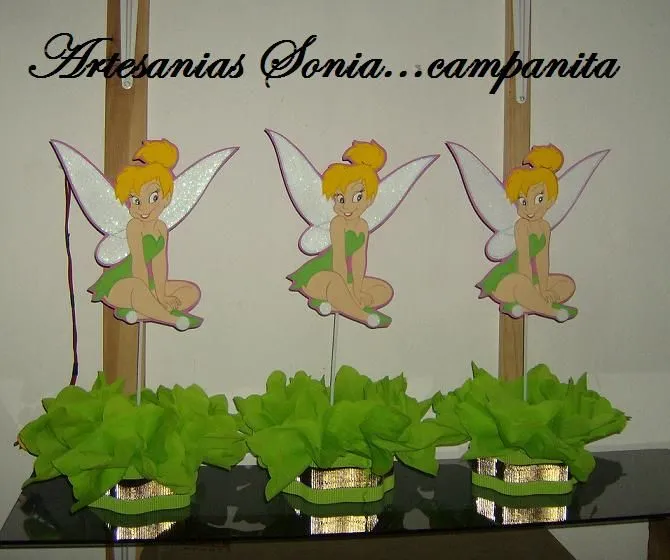Artesanias Sonia: Centros de mesa Campanita Artesanias Sonia: Centros de mesa Campanita