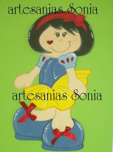 Artesanias Sonia: fofuchas princesas planas....