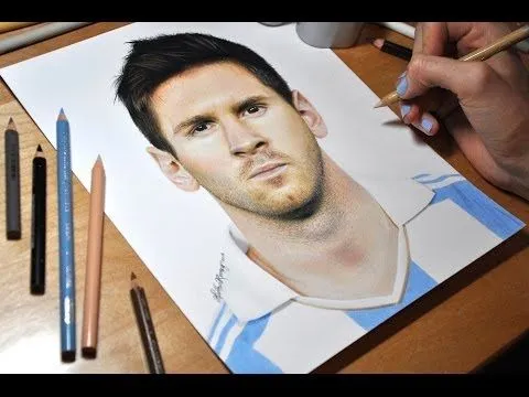 Artista realizó impresionantes dibujos de Messi y Neymar - CNN Chile