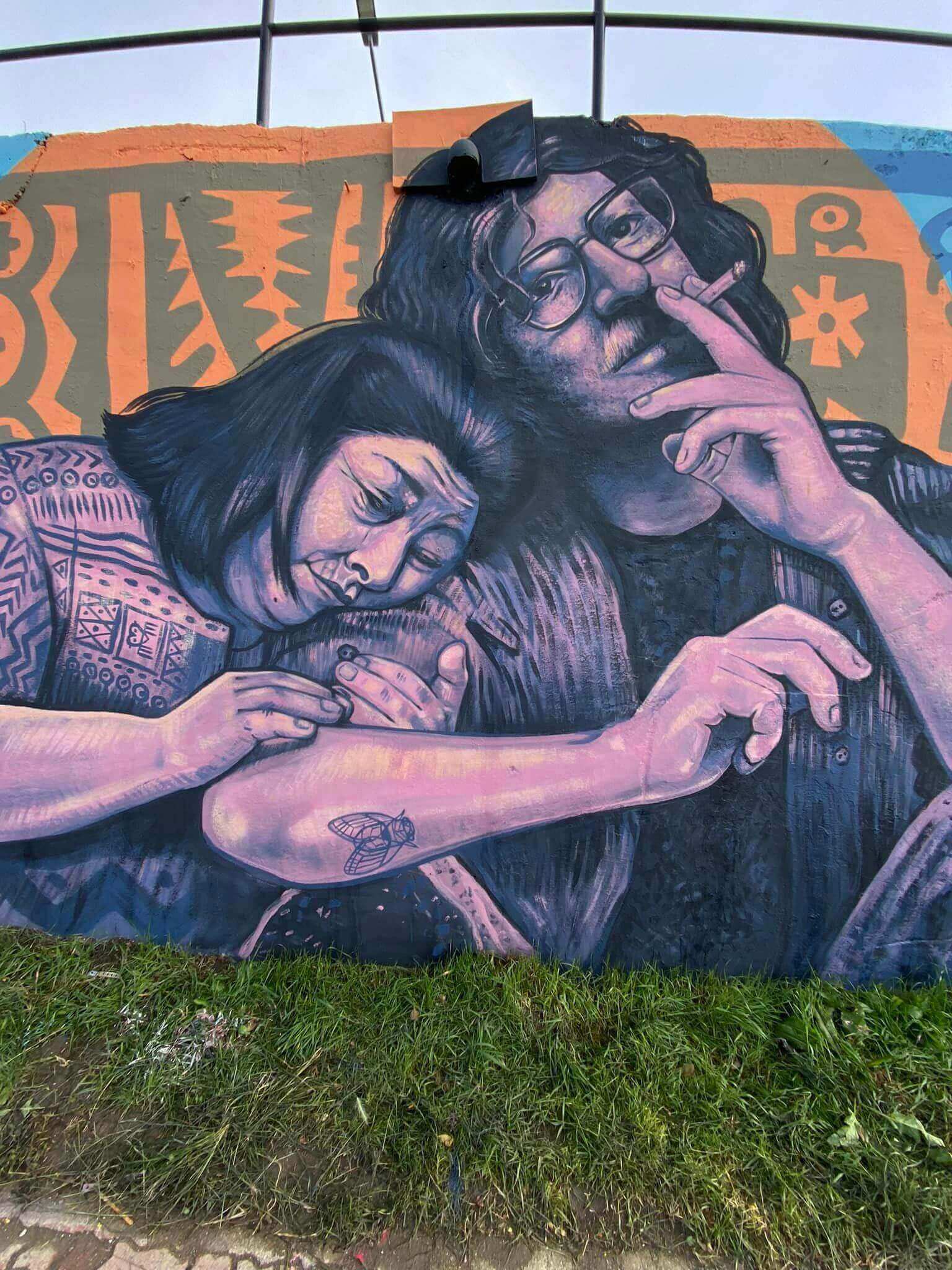 La artista santiagueña Verónica Corrales presentó su arte en un encuentro  de muralistas en Ushuaia - Sur Santiagueño - Sur Santiagueño