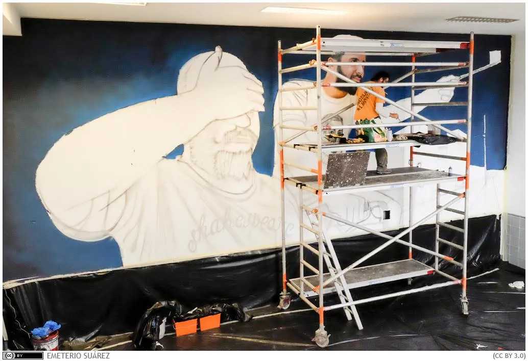 El artista urbano “Sabotaje al Montaje” pinta un mural dentro de la iniciativa “Grafitis Cervantinos” de la ULL - ULL - Noticias El artista urbano “Sabotaje al Montaje” pinta un mural dentro de la iniciativa “Grafitis Cervantinos” de la ULL - ULL - Noticias