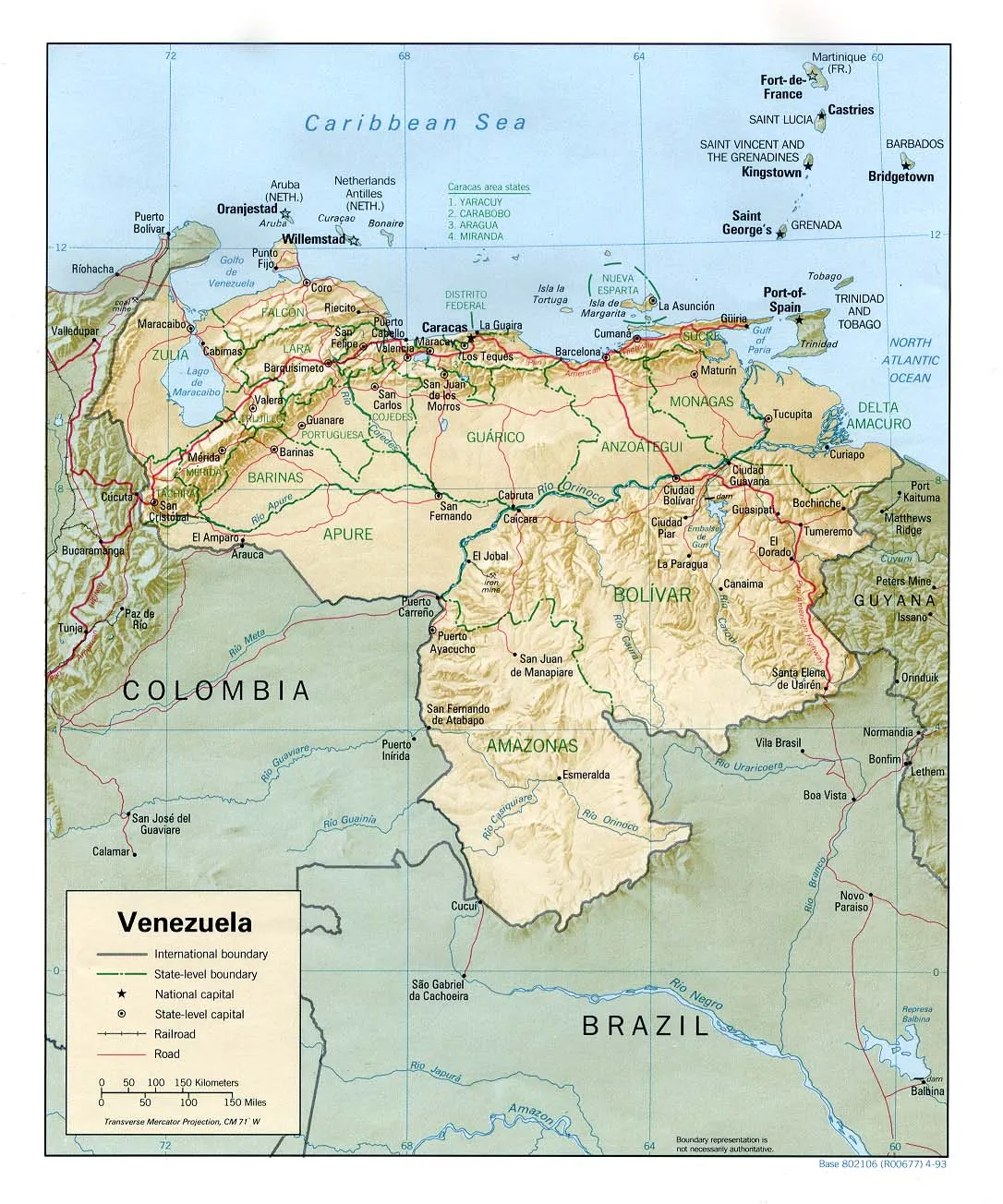 ARVAL - Mapa de Relieve de Venezuela